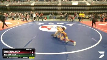 71 lbs Semifinal - Sawyer Holbrook, Natrona Colts Wrestling vs Macoy Baker, Torrington Wrestling Club