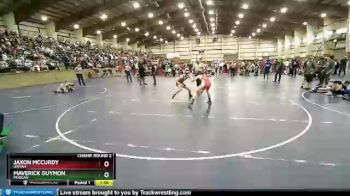 132 lbs Champ. Round 2 - Jaxon McCurdy, Uintah vs Maverick Guymon, Morgan