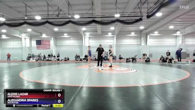 130 lbs Cons. Round 3 - Alexandria Sparks, Rochester vs Alexis Lazar, Unattached