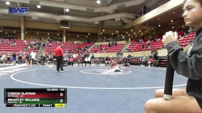 100 lbs Semifinal - Carson Slayman, OZ Trojan vs Brantley Williams, Maize WC