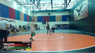 126 lbs Cons. Round 1 - Zakk Fossler, North Marion vs Miles Cabling, West Salem