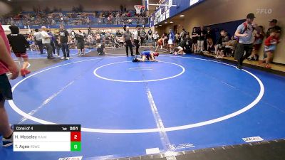88 lbs Consi Of 4 - Hudson Moseley, R.A.W. vs Trystin Agee, Red Devil Wrestling Club