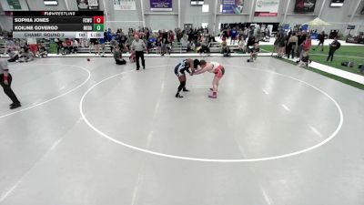 JR GIRLS HARDLUCK - 170-189.8 Champ. Round 2 - Koiline Govergo, North Dakota vs Sophia Jones, Franklin Central Wrestling Club