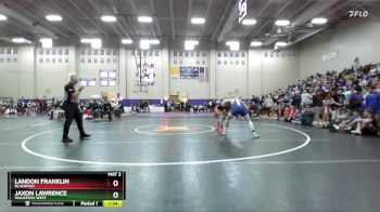 175 lbs Champ. Round 2 - Jaxon Lawrence, Waukesha West vs Landon Franklin, Blackman