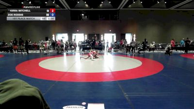 110 lbs 1st Place Match - Kirra Mitchell, GA vs Zoe Roddis, MN