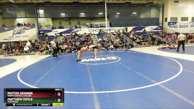 184 lbs Semifinal - Matthew Doyle, Wartburg vs Payton Geigner, North Central College