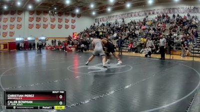 285 lbs Cons. Round 4 - Caleb Bowman, St. John Jesuit vs Christian Perez, Brecksville B