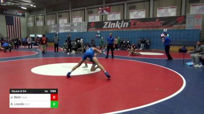 132 lbs Round Of 64 - Jaden Reid, Fountain Valley vs Angel Loyola, South