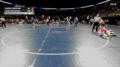 167 lbs Round Of 16 - Carson Crawford, Bellefonte vs Logan Radabaugh, Cumberland Valley