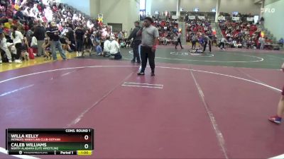 50 lbs Cons. Round 1 - Willa Kelly, Patriots Wrestling Club-Dothan vs Caleb Williams, North Alabama Elite Wrestling