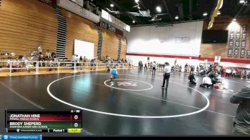 98 lbs Quarterfinal - Jonathan Hine, Powell Middle School vs Brody Sheperd, Shoshoni Junior High School