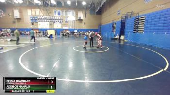 105lbs Champ. Round 1 - Elysia Chambard, Central Kitsap (Girls) vs Addison Manalo, Rogers (Puyallup) (Girls)
