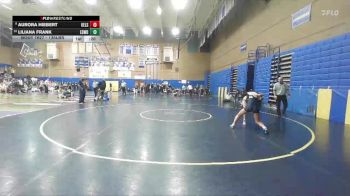 135lbs Cons. Round 6 - Aurora Hiebert, Kelso (Girls) vs Liliana Frank, Edmonds-Woodway (Girls)