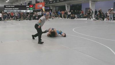 165 lbs Cons. Quarters - Allen Diaz, Great Plains Wrestling Academy vs Benjamin Hilbert, Aviators