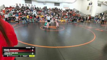 130 lbs Round 2 - Rylee Anderson, Worland vs Jordan Nielsen, Lander Valley