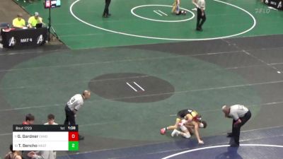 117 lbs Semifinal - Gionno Gardner, Canon McMillan vs Thomas Bencho, West Allegheny