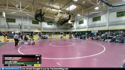 120 lbs Champ. Round 1 - Calvin Caba, Bon Homme Youth Wrestling vs Hayden Eardley, Wyoming Unattached