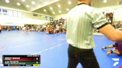 175 lbs Champ. Round 3 - Jeremy Brieske, Etiwanda vs Alex Pichette, Portola High School Wrestling