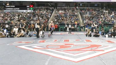 4A 175 lbs Semifinal - Lorenzo Alston, Uwharrie Charter Academy vs Zane Dodd, East Gaston High School