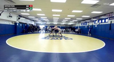 168 lbs Consi Of 16 #1 - Nathan Paul, Bakersfield Christian vs Joey Pontrelli, Immaculate Conception (IL)