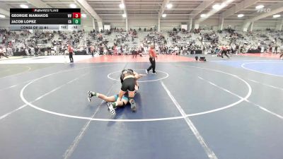 132 lbs Consi Of 32 #1 - Georgie Mamakos, WV vs Jacob Lopez, CA