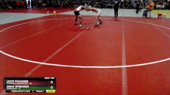 155 lbs Cons. Semi - Jayce Faulkner, Marshall/Lakeview/RTR vs Drew Sprenger, Springfield