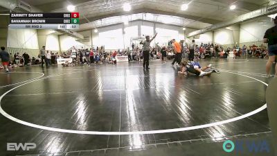 75 lbs Rr Rnd 2 - Zarinity Shaver, Checotah Matcats vs Savannah Brown, Checotah Matcats