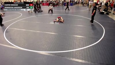 12U - 58 lbs 5th Place Match - Carter Dresher, MN Elite Wrestling Club vs Remington Anderson, PCHF