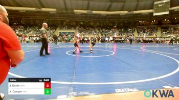 55 lbs Consi Of 8 #1 - John-John Dunn, Barnsdall Youth Wrestling vs Achilles Cawyer, Jay Wrestling Club