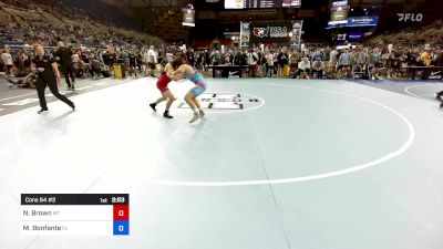 120 lbs Cons 64 #2 - Nolan Brown, MT vs Mark Bonfante, FL