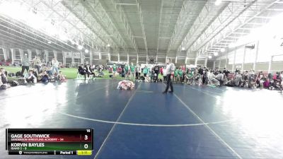 102 lbs Champ Round 1 (16 Team) - Korvin Bayles, Idaho 2 vs Gage Southwick, Sanderson Wrestling Academy