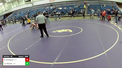 14U Girls - 95 lbs 3rd Place Match - Achaiah McCue, The Fort Hammers Wrestling vs Nevaeh Almaguer, Victory Wrestling-Central WA