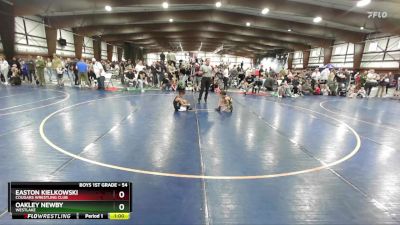 54 lbs Quarterfinal - Oakley Newby, Westlake vs Easton Kielkowski, Cougars Wrestling Club