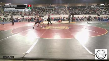 130 lbs Consi Of 32 #2 - Andrew Gordon, Glenpool JH vs Wylie Cavner, Moore JH