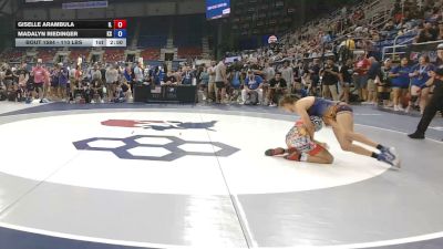 110 lbs Cons. Rd Of 32 - Giselle Arambula, Illinois vs Madalyn Riedinger, Kansas