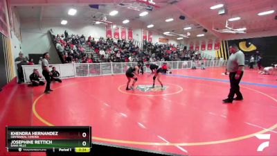 145 lbs 3rd Place Match - Khendra Hernandez, Centennial Corona vs Josephine Rettich, Dana Hills