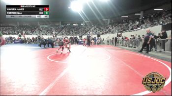 76 lbs Quarterfinal - Hayden Hayes, Weatherford Youth Wrestling vs Porter Hall, Husky Wrestling Club