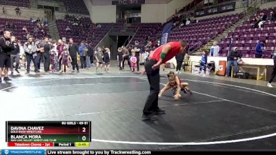 49-51 lbs Round 2 - Davina Chavez, Gold Rush Wrestling vs Blanca Mora, San Luis Valley Wrestling Club