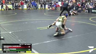 66 lbs Champ. Round 2 - Brycen Powers, Ida Elite WC vs Brookson Marksbury, Fruitport