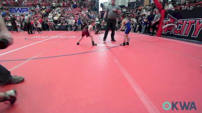 52 lbs Consi Of 16 #2 - Elias Sherron, Newkirk Takedown Club vs Chance Chill, Perry Wrestling Academy