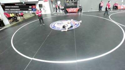 157 lbs Cons. Sub-quarters - Josiah Moreira, Rough House Wrestling vs Uriel Hernandez, Madera South High School Wrestling