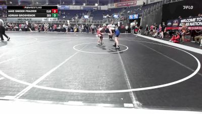 135 lbs 3rd Place - Jake Snider Frazier, Claremore Wrestling Club vs Adrian Grosvenor, Siouxland Wrestling Academy