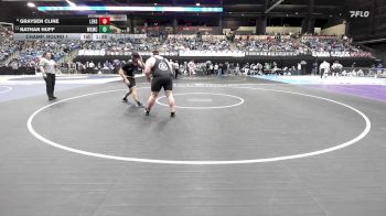 285 lbs Champ. Round 1 - Nathan Huff, Wichita-Kapaun Mt. Carmel HS vs Graysen Cline, Leavenworth HS