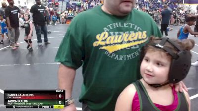 82 lbs Cons. Semi - Jaxon Ralph, Mighty Warriors Wrestling Acad vs Isabella Adkins, LWC: Raiders