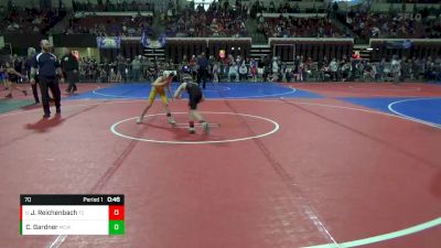 70 lbs Quarterfinal - Jayce Reichenbach, Team Champs vs Clayton Gardner, Miles City Wrestling Club