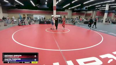 144 lbs Cons. Round 1 - Anthony Simpson, Mission Wrestling Club vs Martin Foerster, FM Wrestling Club