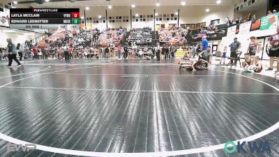 70-73 lbs Rr Rnd 1 - Layla McClain, Verdigris Youth Wrestling vs Edward Ledbetter, Muskogee Rougher Youth Wrestling