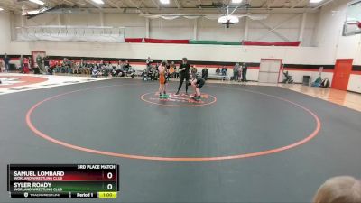 117 lbs 3rd Place Match - Syler Roady, Worland Wrestling Club vs Samuel Lombard, Worland Wrestling Club