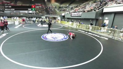 120 lbs Cons. Semis - Bella Leon, The GR818ERS Wrestling Club vs Lily Jue