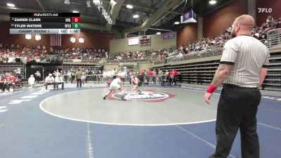 3A 144 lbs Champ. Round 1 - Zaiden Clark, Grantsville vs Tyler Waters, Richfield